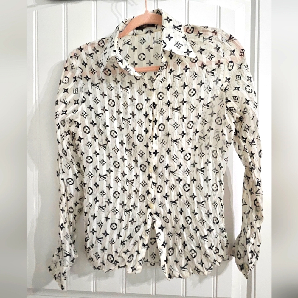 Louis VuittonShirt Very good condition White, Sheer Top